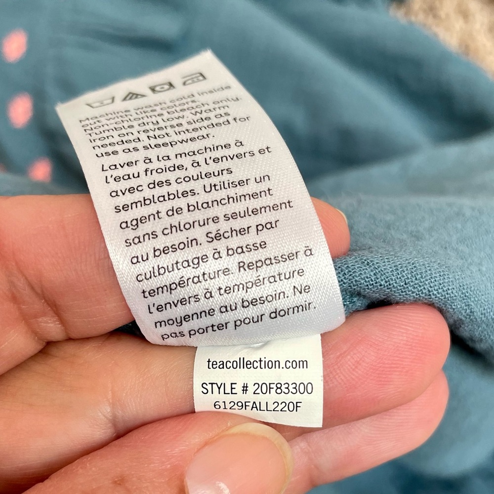 NWT Tea Collection Embroidered Ruffle Dress Teal Size 10 - Picture 12 of 14